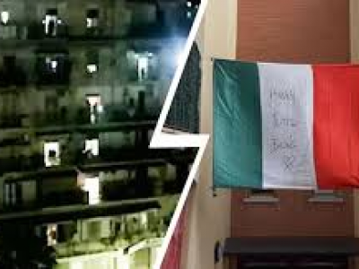 Confinati, gli italiani cantano alle finestre per darsi coraggio - VIDEO