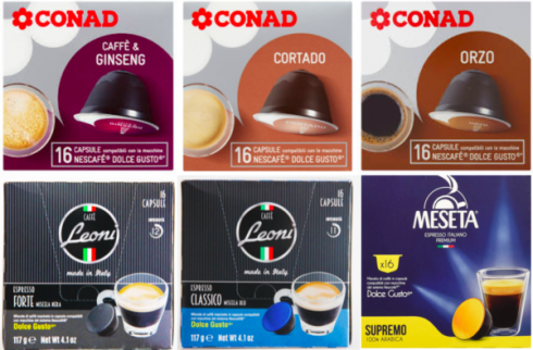 Nuovo maxi richiamo di capsule compatibili Dolce Gusto: coinvolti Conad, Caffè Leoni e Meseta. 