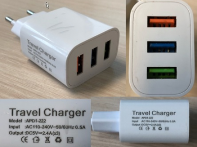 Rischio scossa, attenzione al caricabatterie USB Travel Charger. 