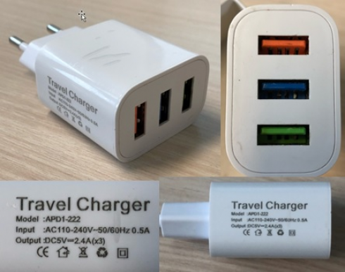 Rischio scossa, attenzione al caricabatterie USB Travel Charger. 