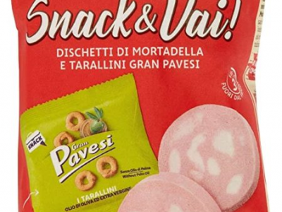 Errore in etichetta: Casa Modena richiama “Snack & Vai” dischetti di mortadella e tarallini