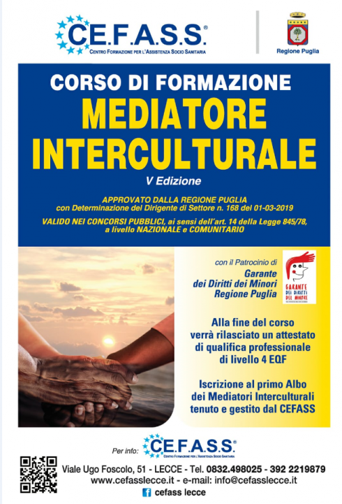 CORSO DI FORMAZIONE "MEDIATORE INTERCULTURALE"