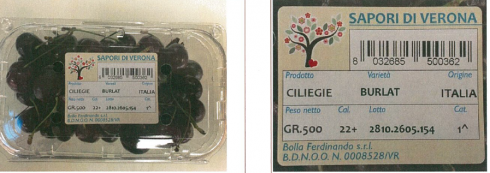 Ciliegie fresche ai pesticidi, Bennet ritira dagli scaffali le confezioni da 500 gr a marchio "Sapori Di Verona". 