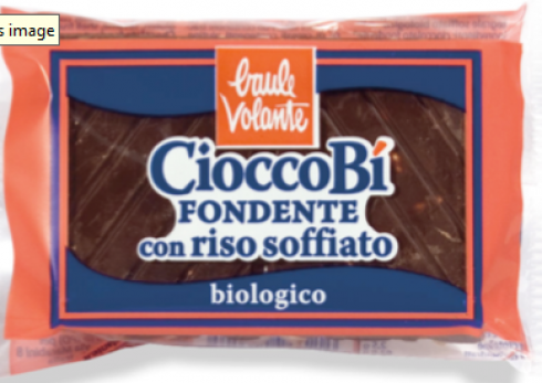 NaturaSì richiama Cioccobì fondente Baule Volante per frammenti di plastica.