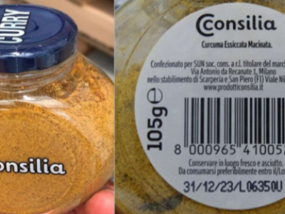 Etichetta errata: non è curcuma ma in realtà è curry. Ritirato un lotto di curry a marchio Consilia.