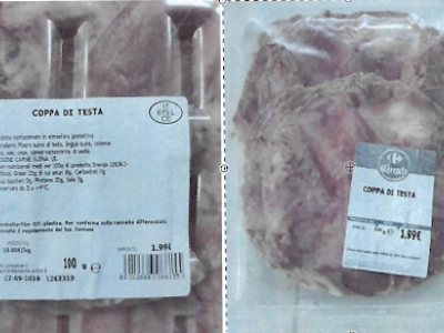 Presenza di Listeria monocytogenes richiamata coppa di testa a marchio Il Mercato
