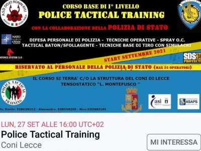 Corso POLICE TACTICAL TRAINING