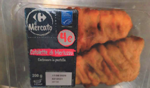 Cotoletta di merluzzo carbonaro in pastella Carrefour richiamata per possibile presenza di Listeria monocytogenes