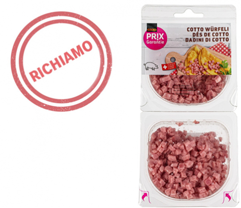 Svizzera e frontalieri: Coop richiama i dadini di prosciutto cotto Prix Garantie per rischio listerie
