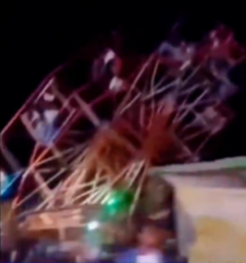 India, video shock mostra crollo della ruota panoramica: 40 feriti tra cui donne e bambini