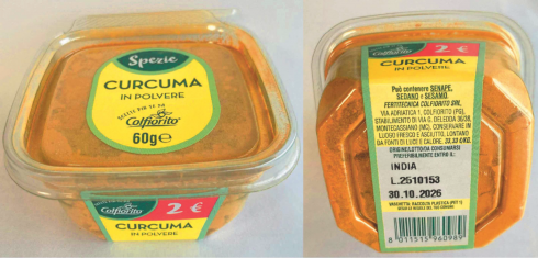 Rischio microbiologico, richiamata a scopo prudenziale curcuma in polvere a marchio Colfiorito