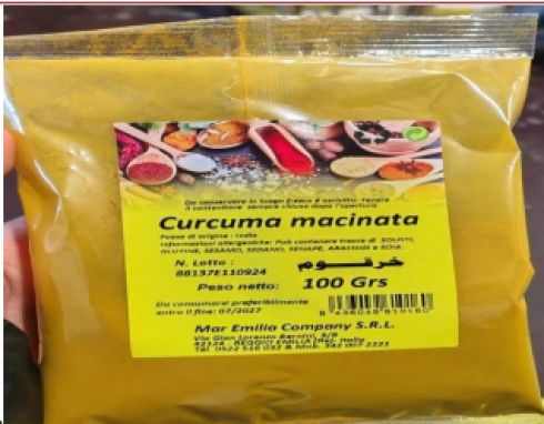 Bacillus Cereus nella curcuma macinata