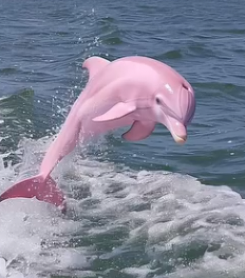 Esemplari di delfini rosa filmati da una turista italiana nel mare di Khanom, in Thailandia