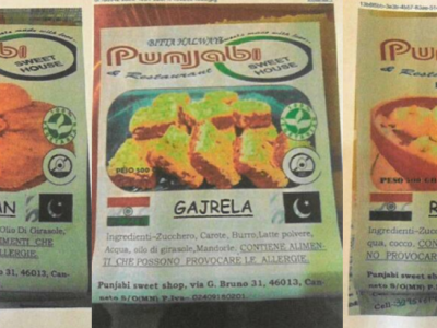 Allergeni non dichiarati, richiamati dai negozi tre dolci tipici indiani