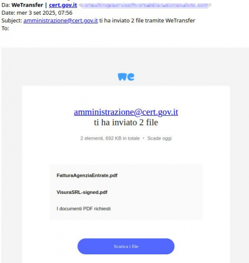 Allerta in rete dell’Agenzia delle Entrate: attenzione alle false comunicazioni e-mail finalizzate al furto di credenziali!