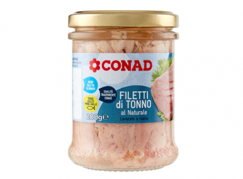 Filetti di tonno al naturale Conad richiamati per rischio corpi estranei