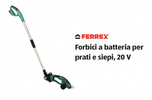 ALDI richiama “Forbici a batteria per prati e siepi FERREX”