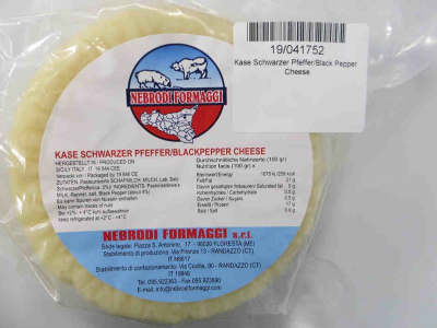 Formaggio di pecora al Pepe Nero prodotto in Italia da NEBRODI FORMAGGI srl contaminato da Escherichia coli ritirato dal mercato europeo