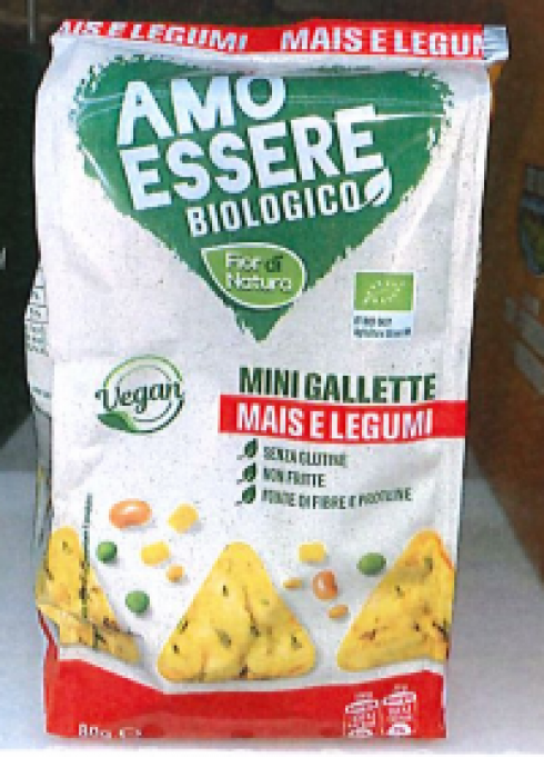 Allergene non dichiarato, richiamate mini gallette mais e legumi per una contaminazione da proteine del latte