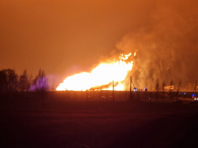 Esplosione di un gasdotto in Lituania, fiamme alte 50 metri. Il video