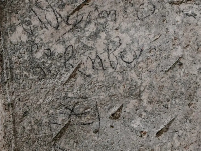 Graffiti di cavaliere del Medioevo scoperti nella tomba di re David