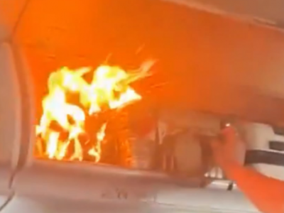 Panico su volo Air China: la batteria al litio prende fuoco in un bagaglio a mano - VIDEO