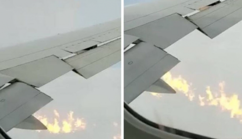 Terrore per i passeggeri del volo Delta Airlines: motore in fiamme - Il video.