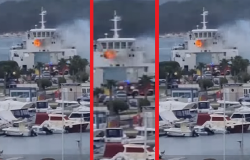 Croazia, incendio su un traghetto in rada, fiamme sotto controllo