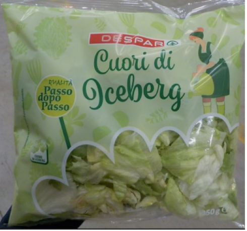 Ministero della Salute segnala richiamo insalata cuori di Iceberg a marchio Despar per sospetta contaminazione microbica
