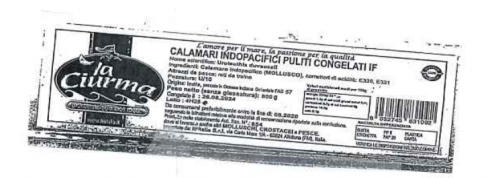 Cadmio oltre i limiti, richiamati dalla vendita calamari puliti congelati