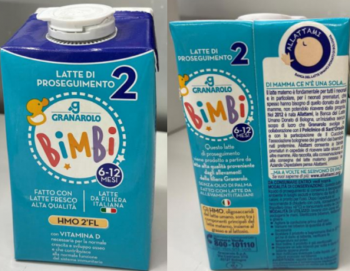 Potenziale contaminazione microbiologica, richiamato latte Granarolo Bimbi