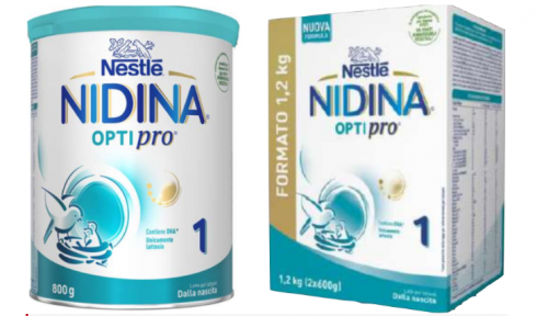 Potenziale contaminazione microbiologica, Nestlé richiama latte in polvere Nidina Optipro 1