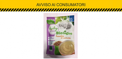 Contiene glutine non dichiarato, COOP ritira lotto di passatino di lenticchie biologico Babykiss