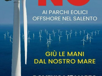 Sit-in a Porto Miggiano per dire “NO” al Parco eolico off shore nel Canale d’Otranto