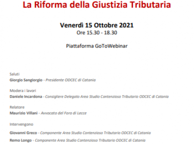 “La Riforma della Giustizia Tributaria” 