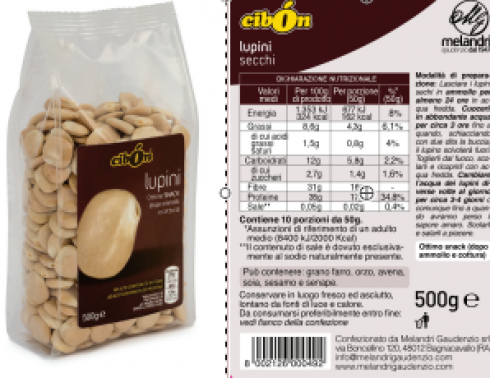 Presenza alcaloidi chinolizidinici, richiamato dai supermercati COOP un lotto di lupini secchi a marchio Cib&oacute;n