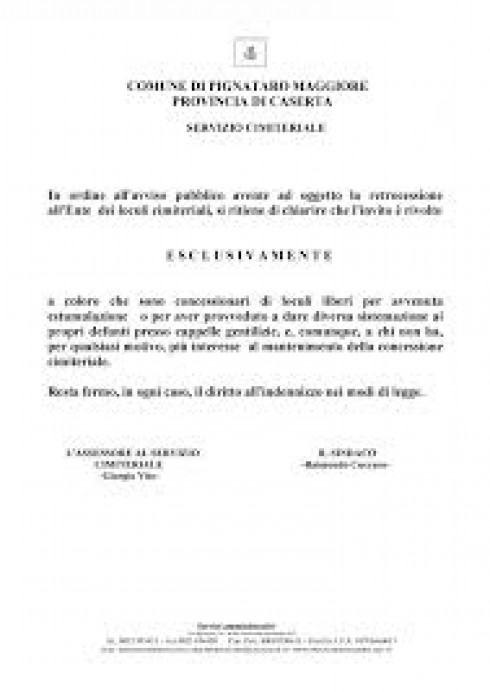 manifesto Comune Pignataro Maggiore manifesto Comune Pignataro Maggiore