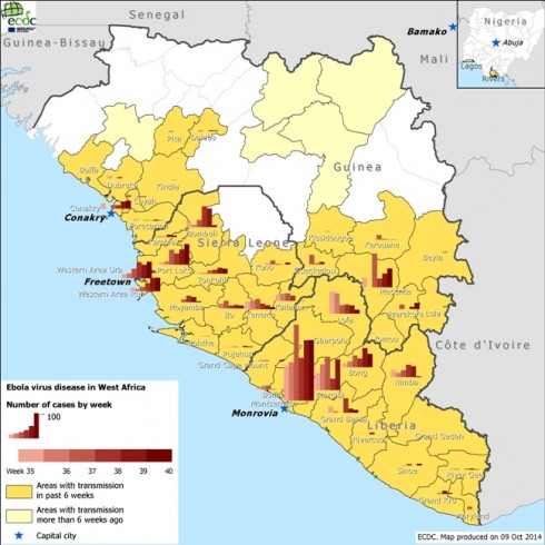 mappa ebola africa occidentale mappa ebola africa occidentale