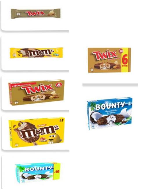 Francia, maxi-richiamo per i prodotti Mars: ancora ossido di etilene nei gelati, dal Twix, M&M's al Bounty