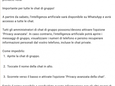 Attenzione a questi messaggi: l'intelligenza artificiale sta leggendo? 