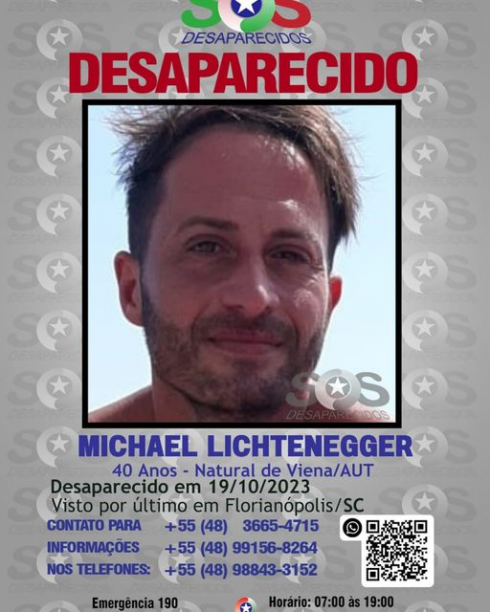 Chi l’ha visto? Michael Lichtenegger, 40 anni austriaco, è scomparso in Brasile