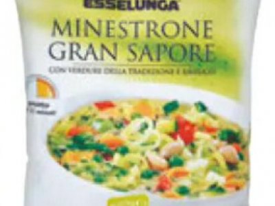 Allerta alimentare, richiamato Minestrone Gran Sapore Esselunga surgelato per rischio allergene