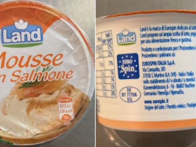 Possibile presenza di clostridi produttori di tossine botuliniche, richiamata dalla vendita Mousse con Salmone a marchio Land
