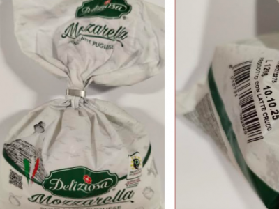 Mozzarella a marchio Deliziosa richiamata dai supermercati per possibile presenza contaminazione da microrganismo