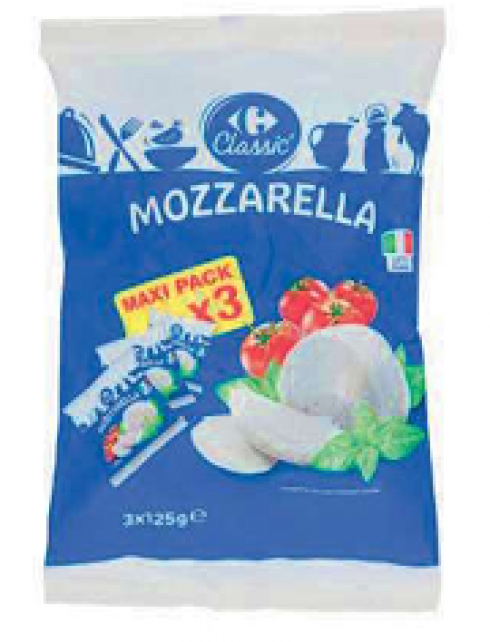 Carrefour richiama mozzarella maxi pack per tre “Granarolo” per possibile presenza di corpi estranei