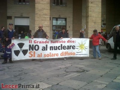 Da Lecce un abbraccio contro il nucleare nel Salento