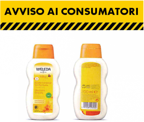 COOP richiama il detergente per i bambini Weleda Baby Olio Extra Delicato Calendula