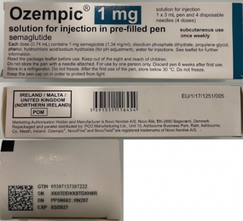 Allerta UE, in circolazione falso Ozempic, medicinale contro il diabete