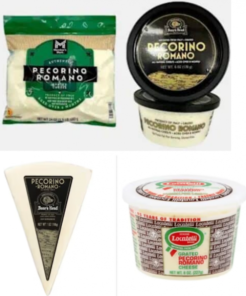 Pecorino romano richiamato per rischio listeria