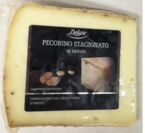 Ministero salute segnala ritiro dai supermercati formaggio "Pecorino stagionato al tartufo" a marchio Deluxe per rischio microbiologico